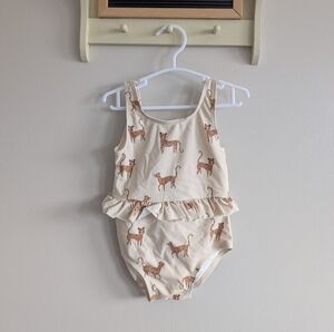 Rylee + Cru Cream and Brown Baby Outfit